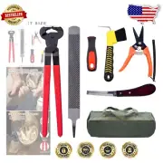 All-in-One 14-Inch Farrier Tool Kit for Professional Hoof Care - 6 Quality Tools