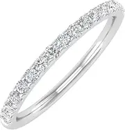 [FINEROCK] 1/4 Carat Diamond Womens Wedding Band in 14K Gold (I1-I2 Clarity)