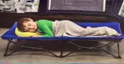 Portable Toddler Bed Regalo My Cot Royal Blue With Fitted Sheet 47" Length NIB