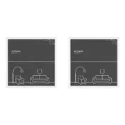 2PK Impact Merch Deluxe Picture Frame Fits up to 40x40cm Print - White