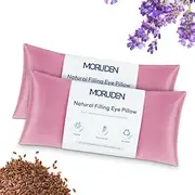 MORLIDEN Lavender Silk Eye Pillows for Relaxation, Yoga & Meditation, 2 Pack (Pink)