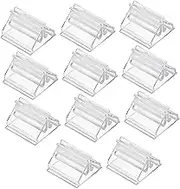 Homoyoyo 25pcs Transparent Game Card Holders Stable Base Place Card Stands for Table Numbers Business Tags Design for Home Events