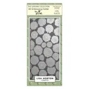 Lisa Horton Crafts Embossing Folder-Log Slices (Pack of 1)