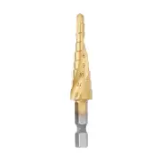 2PCS HSS 4-12mm Spiral Grooved Step Drill Bit Titanium Coated Step Cone Drill Bit