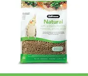 Zupreem Natural Bird Seed, Daily Bird Food with Added Vitamins & Minerals, Idea for Cockatiel, Lovebird, Quaker, Small Conure, Lorikeet, Core Nutrition for Medium Birds, Cockatiel Pellets, 1.1kg