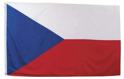 Czech Republic National Flag - 90x150cm with Reinforcement Band and Metal Hooks