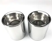 Muffler tip, Compatible Compatible Compatible For Mini Cooper R55 R56 R57 R58 R59 R60 R61 F54 F55 F56 F57 F60 No Drill Tail Tips Muffler Rear Exhaust Car Accessories(Silver 2pc)