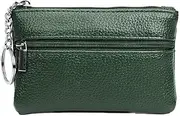 [AIMALL] Coin Small Change Bag Card Wallet Pouch Zip Up Women with Key Ring Leather Mini Purse Holder Organizer for Men Women - Fashionable and Functional
