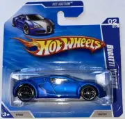 Hot Wheels BUGATTI VEYRON Satin Blue Rare Short Card 2010 Mint Malaysia