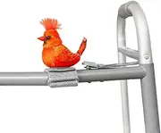 JOY FOR ALL Walker Squawker, Cheery Animatronic Bird, Interactive Companion, Walker Accessory, Reminds You not to Forget Your Walker - Cardinal