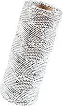 1 Roll Decorative Metallic Bakers String, Metallic Gold Silver Twine String Christmas Gold and Twine String Bakers Twine Cord Rope Kraft Paper Tags Gold Elastic Cord Tinsel (Silver)