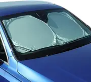 CampTeck U6834 Foldable Reflective Car Windscreen Sunshade Reflector UV Rays Windshield Sun Shade Sun Protector Universal Fit (148cmx70cm) with Carrying Pouch