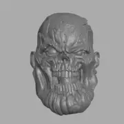 Thanos Zombie undead custom head for 4" 6" 7" 12" Marvel Comics figures