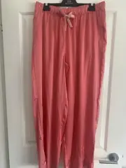 Peter Alexander Ladies Satin Pyjama Pants Coral XLarge