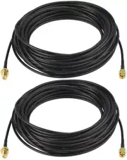 2pcs Antenna Extension Cable RP-SMA 30ft for WiFi Router Signal Booster Repeater