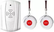 Caregiver Two Wireless Call Buttons and Wireless Pager - Nurse Call Alert System
