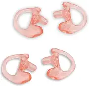 ONE2MAX Ear Mold Silicone Earpiece Replacement - Medium Ear Mold Earbud Replacement, Left and Right Ear Mold Kit,Two Way Radio Earmold Inner Headset Earpiece for Police Surveillance (2 Pairs，Pink)