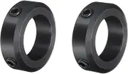 uxcell 2pcs Set-Screw Collars 22mm Bore, 1045 Steel Shaft Collars, 35mm OD, 10mm Width Axle Collar Clamp for Linear Rod Shaft Guide