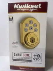 Kwikset Smart Code Touchpad Keyless Entry Signature Series Brass Deadbolt