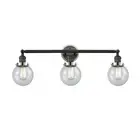 Innovations FR Beacon HRPN 6" 3 Light Vanity, BK/Seed - 205BK-BPPN-HRPN-G204-6