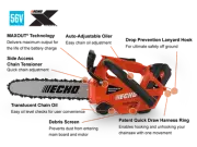 Echo eFORCE® 56V TOP HAND CS W/ 80TXL Bar & Chain Bare Tool Model# DCS-2500TN-1