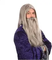 Bristol Novelty BW909 Wizard Wig and Long Beard, Mens, Grey, One Size