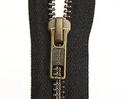 (23 Inch (58.5 Cm)) - YKK Open End Zip - Black Tape - Antique Metal Tooth/Finish - Heavy Duty - Hd-3 - 6/7/8/9/11/16/17/18/19/20/21/22/23/24/25/26/27/28/29/30/31/32/33/34/35/36/37/38/39/40 Inch (23 Inch (58.5 Cm)) Black