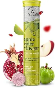 Green Velly WN Apple Cider Vinegar (ACV) 17 Effervescent Tablets for Weight Loss with Mother and Garcinia Cambogia, Pomegranate | Weight Management, Gut Health, Supports Digestion (Pack of 1)