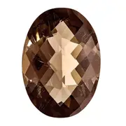 Gemstone Smoky Quartz Aa Quality 11X9mm Oval Checkerboard