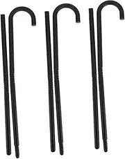 Hoement Black Costume Walking Stick 3pcs Party Prop Crutch Trick Sticks Plastic Canes Decorative Shepherd Staff Props Cane Ornament