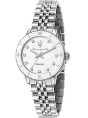 Maserati R8853145515 White Dial Silver Stainless Steel Womens Watch