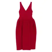 [Cfcl] Cfcl Pottery HS V-neck Balloon Midi Dress III NUMERIC RED