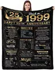 25Th Anniversary Blanket Gifts Gift for 25Th Silver Wedding Anniversary