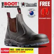 Redback UBOK Non Safety - No Steel Cap - Work Boots. Elastic Sided Bobcat.