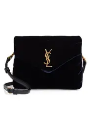 Saint Laurent Loulou Toy Bag in Dark Blue Velvet