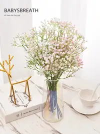 在飛比找松果購物優惠-仿真滿天星花束裝飾 假花塑料花枝 家居客廳臥室擺放花卉 (4