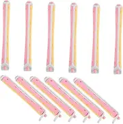 WRITWAA 12pcs Flexible Hair Curling Perm Rods for Women Lightweight Plastic Rollers for Long Hair Easy Curling Tool for Stylish Waves