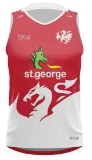 St George Dragons 2024 NRL Mens Red Training Singlet Sizes S-7XL BNWT