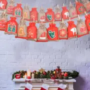 Advent Calendar Burlap Bag Set 24X Christmas Reusable Burlap Drawstring accepted