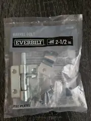 Everbilt 2-1/2 inch Zinc Plated Barrel Bolt