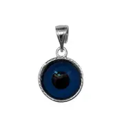 Sterling Silver Greek Meandros Evil Eye Charm