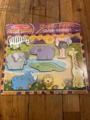 Melissa and Doug Fresh Start Wooden Chunky Puzzle Safari Animals | BRAND NEW