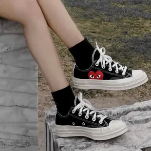 CDG x Converse 1970 黑 基本款 150206C 24.5cm 黑底紅心