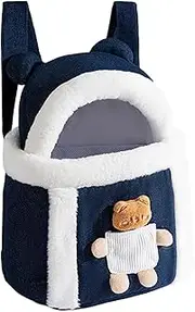 Warm Pet Carrier Bag - Warm Pet Carrier Bag, Cute Cat Travel Carrier | Small Cat Carrying Backpack, Cozy Winter Pet Cage with Top Opening, Soft Portable Tote for Outdoor Trips, Walking, Hiking