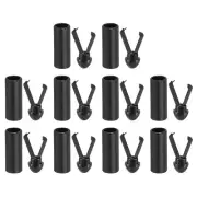 Shoe Lace Tip, 10Pcs Metal Shoelace Head, Shoelace Tips Cords (Black)
