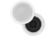 Pair of In-Ceiling Speakers 6.5-Inch 100W Poly Cones White