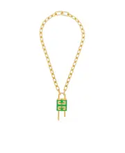 Lock necklace with 4G padlock in metal One size Yellow