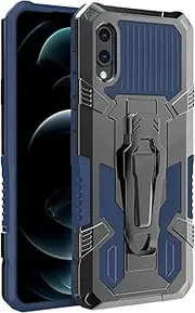 Compatible with Samsung Galaxy A70/A70S Case, Military Grade Armor Case with Metal Belt Clip Built-in Kickstand Dual Layer Full Body Case for Galaxy A70/A70S