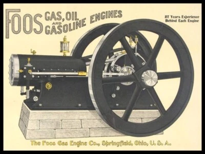 FOOS Gasoline, Gas, Engines Springfield, OhiO NEW METAL SIGN: 12x16" Ships Free