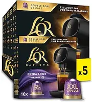 L’OR BARISTA Double Lungo Profondo Intensity 08 Coffee Capsules - Exclusive for L’OR BARISTA Coffee Machines (5 Packs, 50 Total Count)
